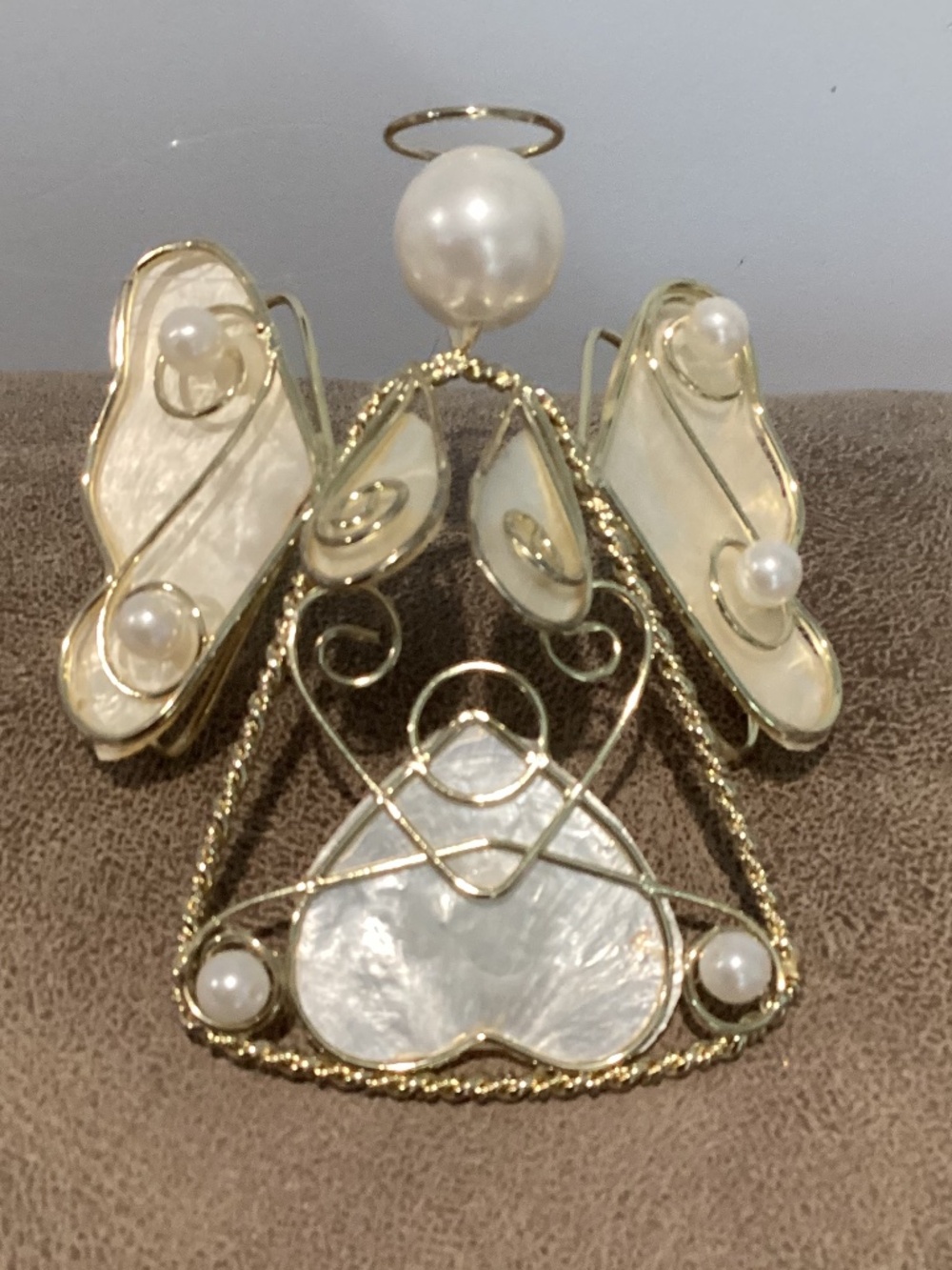 Handmade Capiz shell Angel Ornament